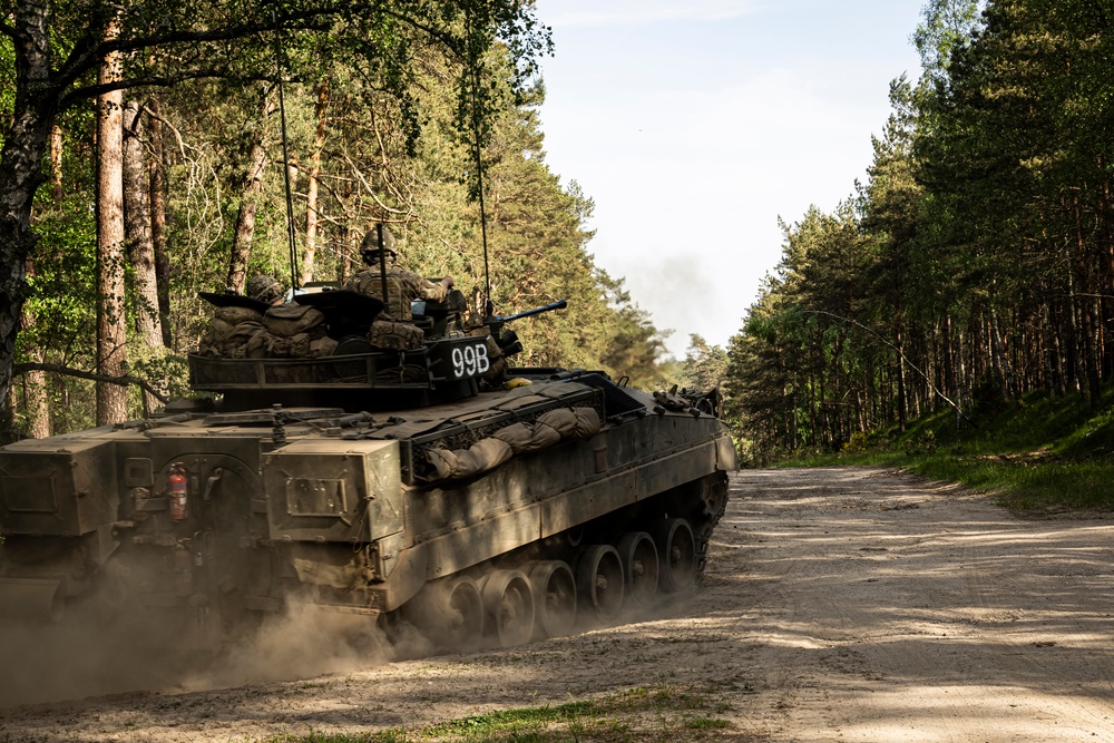 29ID positions Royal Army tanks and fighting vehicles with 12th ABCT