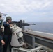 Sailors aboard the USS Howard conduct a live fire exercise in the North Pacific Ocean