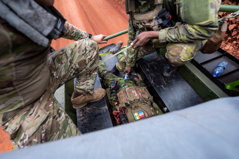 Ivorian Special Forces Conduct Simulated CASEVAC at Flintlock 24