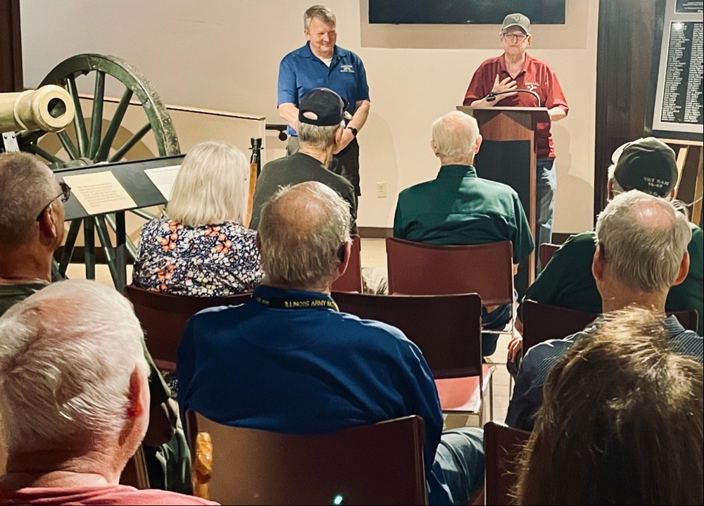 Veterans of Only Illinois Army National Guard Unit to Deploy to Vietnam Present Plaque to Illinois State Military Museum