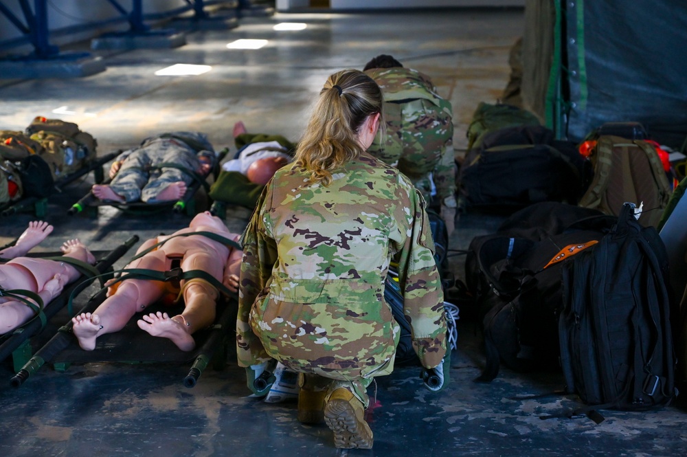 86th Aeromedical Evacuation Squadron set up for multinational training at African Lion