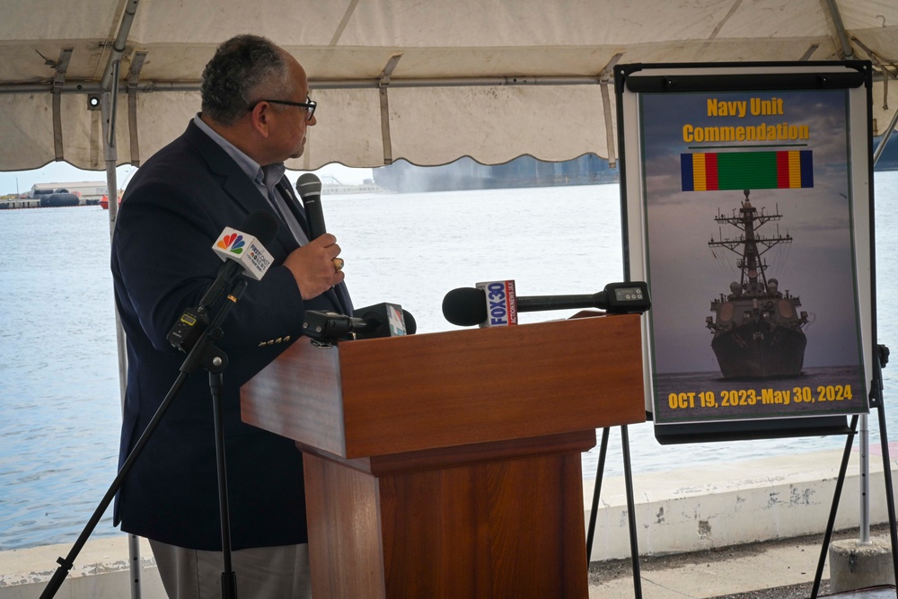 SECNAV Del Toro Welcomes the USS Carney (DDG 64) Home From Deployment