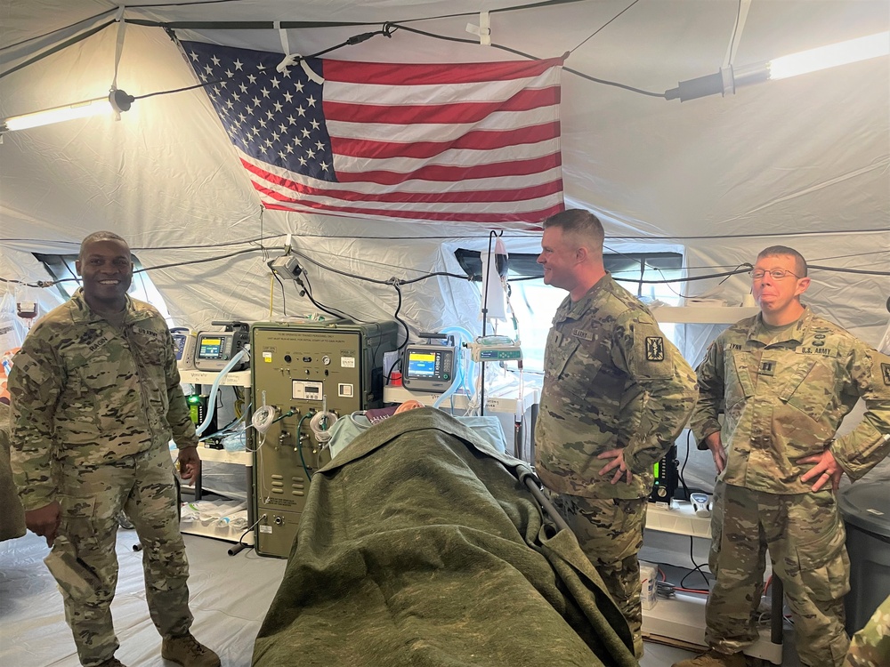 Maj. Gen. Ronald Ragin Visits Defender 2024 Hospital Exercise