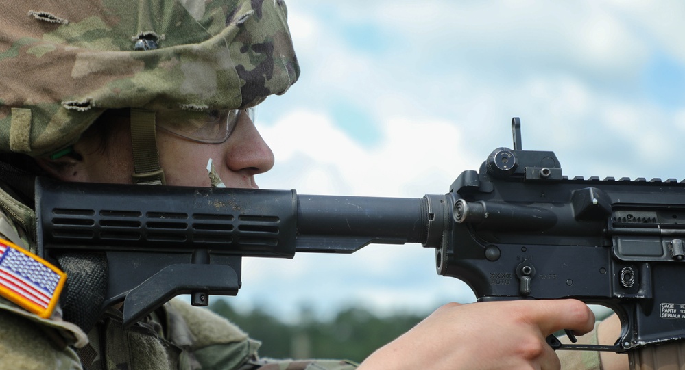 Soldiers compete in the MRC, East Best Leader Competition M4 Qualification Event