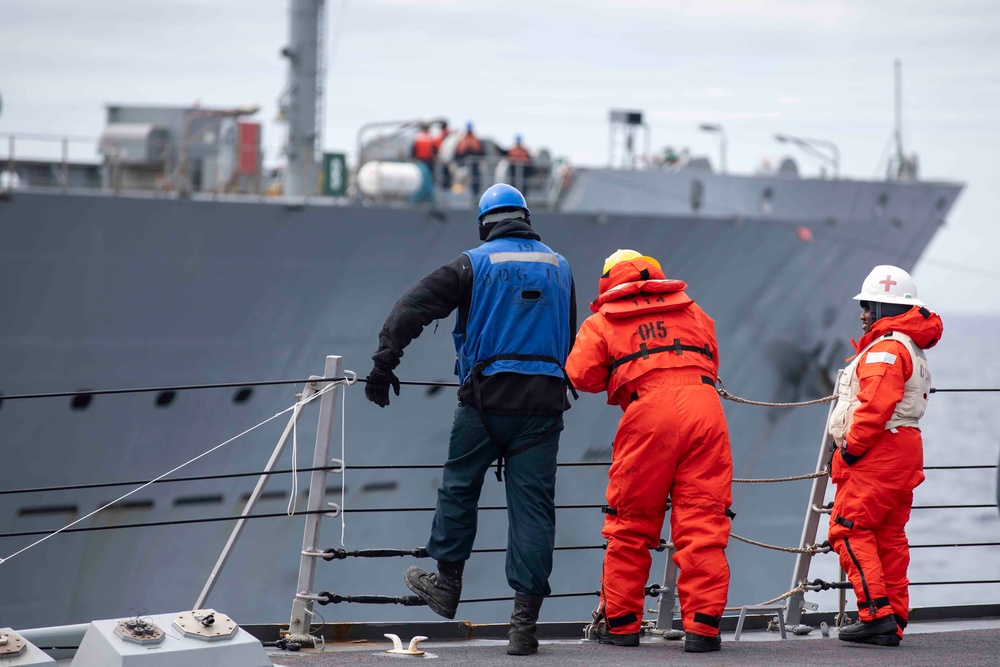 USS Ralph Johnson Conducts Replenishment at Sea