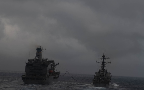 Refueling at sea