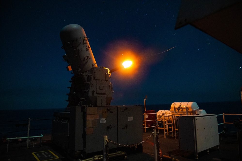 CWIS fires during nighttime exercise