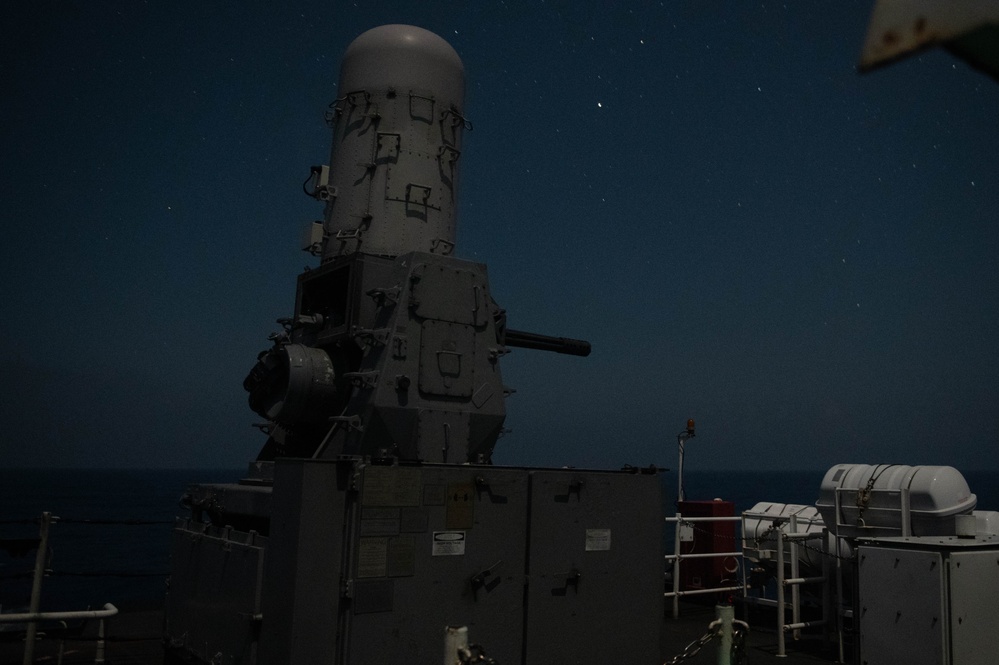 CWIS fires during nighttime exercise