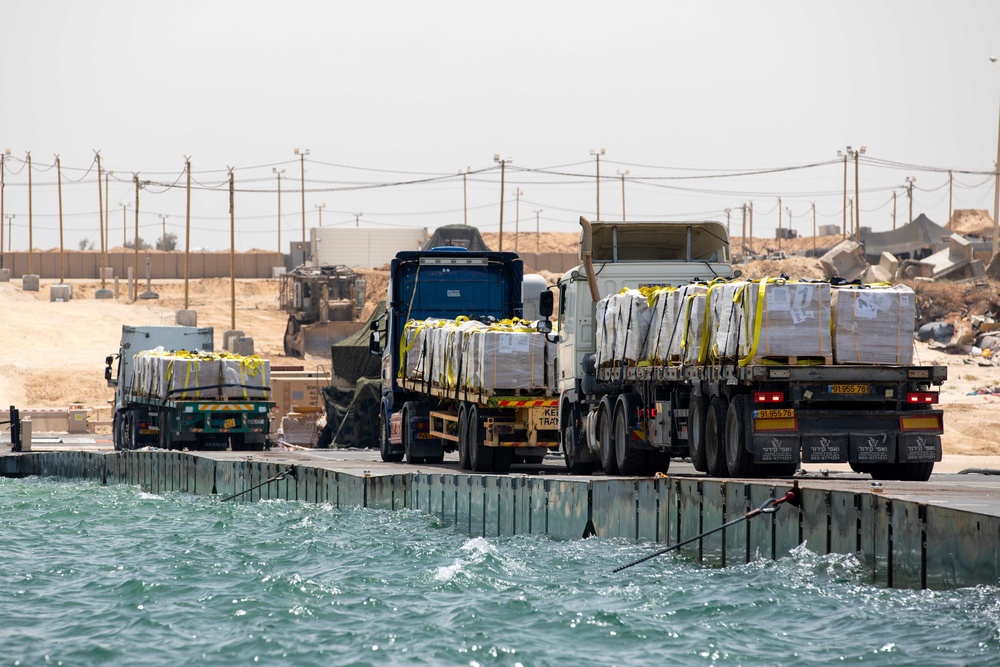 Humanitarian Aid Crosses Trident Pier