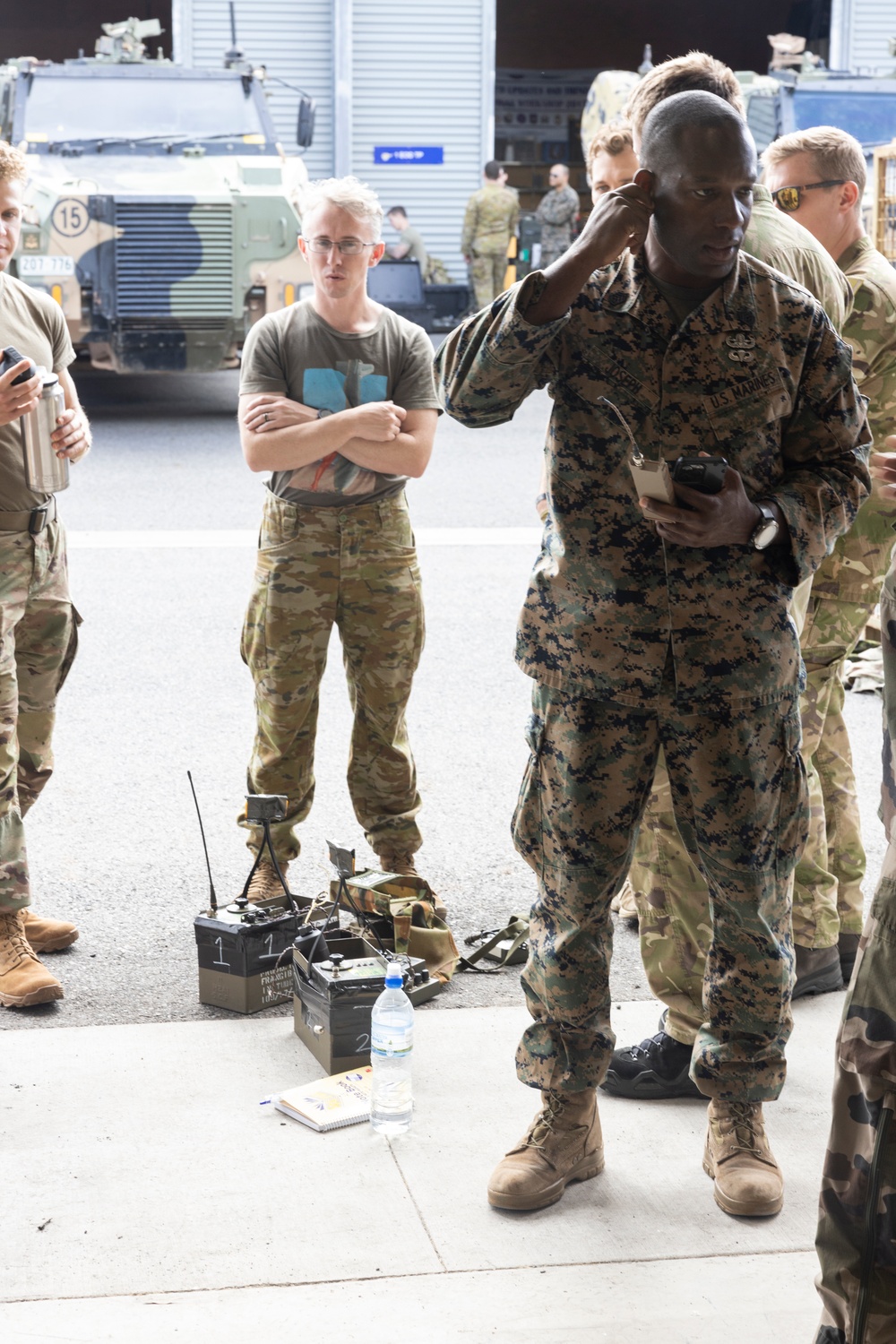 MRF-D 24.3: U.S, Australia EOD technicians prepare equipment for exercise Wallaby Walk 24