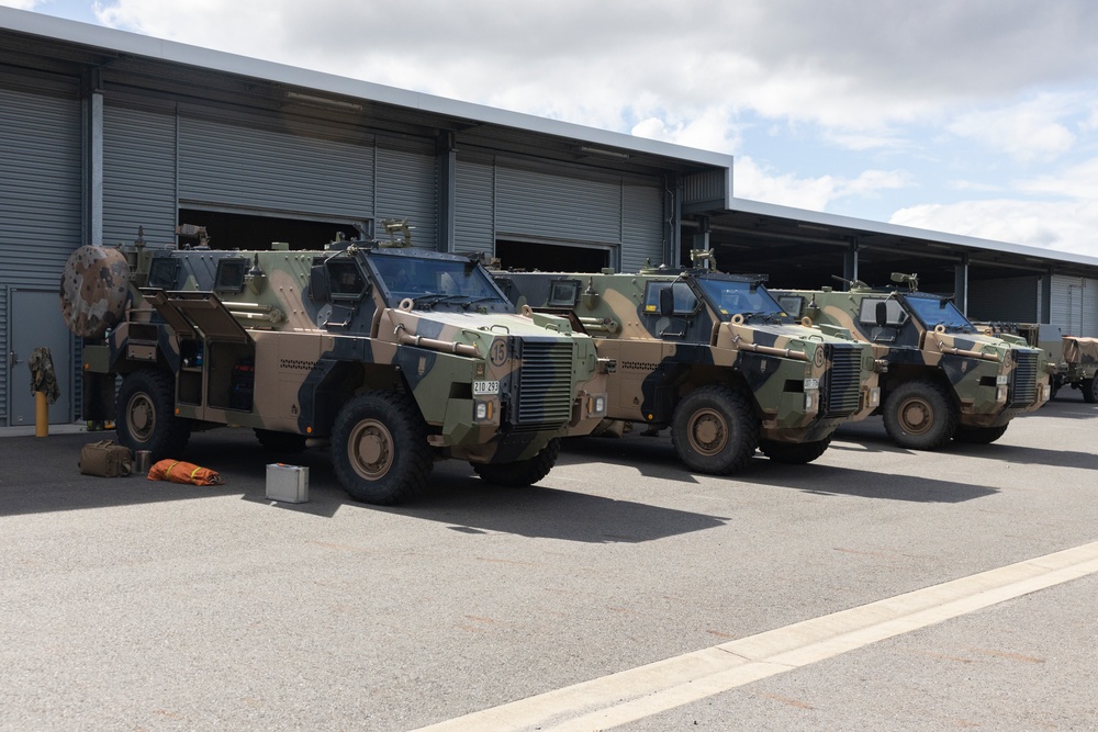 MRF-D 24.3: U.S, Australia EOD technicians prepare equipment for exercise Wallaby Walk 24