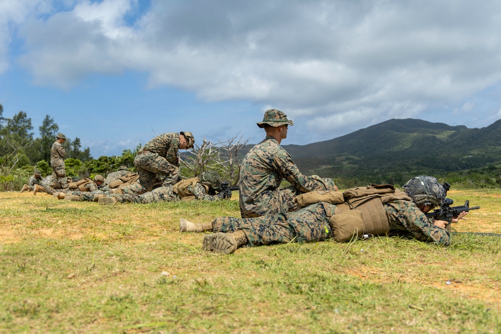 Marines with 3rd Intelligence Battalion conduct a modified table 3 range