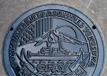 NAVFAC Far East Installs First Designer Manhole Cover on CFAY