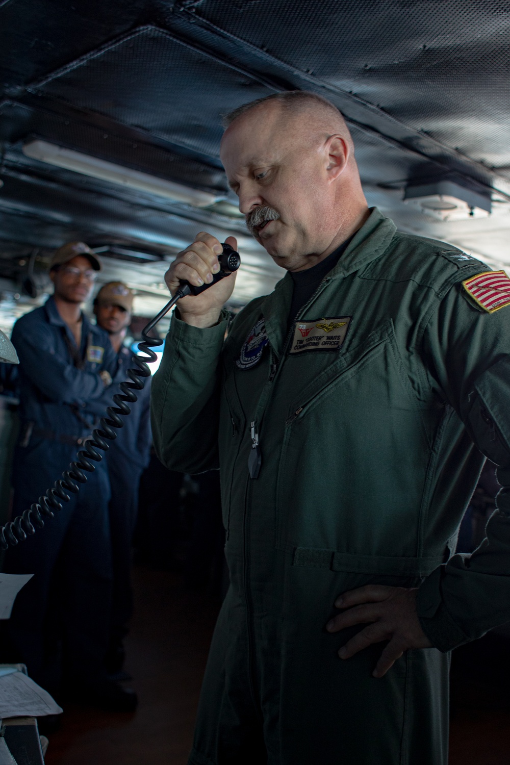 Capt. Waits addresses George Washington Sailors