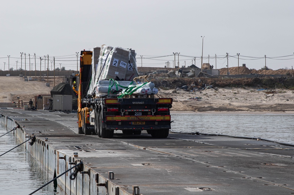 Aid delivered across Trident Pier