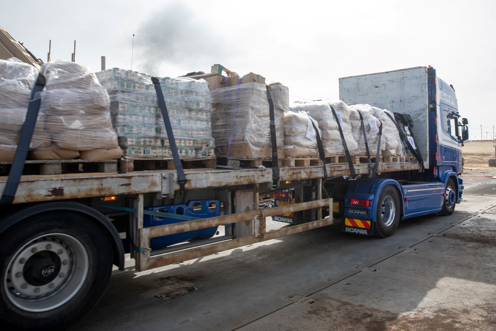 Aid delivered across Trident Pier