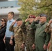 Dignitaries, members of 10th Special Forces Group (Airborne), Polish special forces, 6th Airborne Brigade, gather for the renaming of Camp Miron, May 17, 2024 near Krakow Poland.