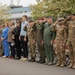 Dignitaries, members of 10th Special Forces Group (Airborne), Polish special forces, 6th Airborne Brigade, gather for the renaming of Camp Miron, May 17, 2024 near Krakow Poland.