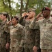 Dignitaries, members of 10th Special Forces Group (Airborne), Polish special forces, 6th Airborne Brigade, gather for the renaming of Camp Miron, May 17, 2024 near Krakow Poland.