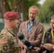 Dignitaries, members of 10th Special Forces Group (Airborne), Polish special forces, 6th Airborne Brigade, gather for the renaming of Camp Miron, May 17, 2024 near Krakow Poland.