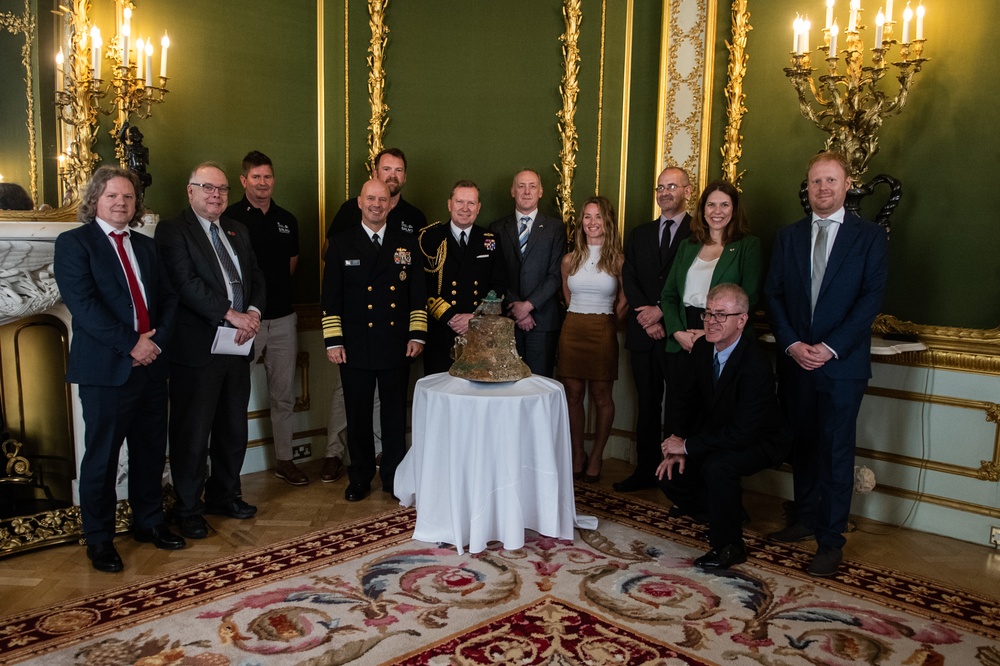 USS Jacob Jones Bell Conservation Efforts Begin Following London Turnover Ceremony