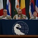 Colonel Nathan Whitfield, commander, 2nd Special Warfare Training Group (Airborne), U.S. Army John F. Kennedy Special Warfare Center and School, speaks during the Spring Symposium/Irregular Warfare Forum