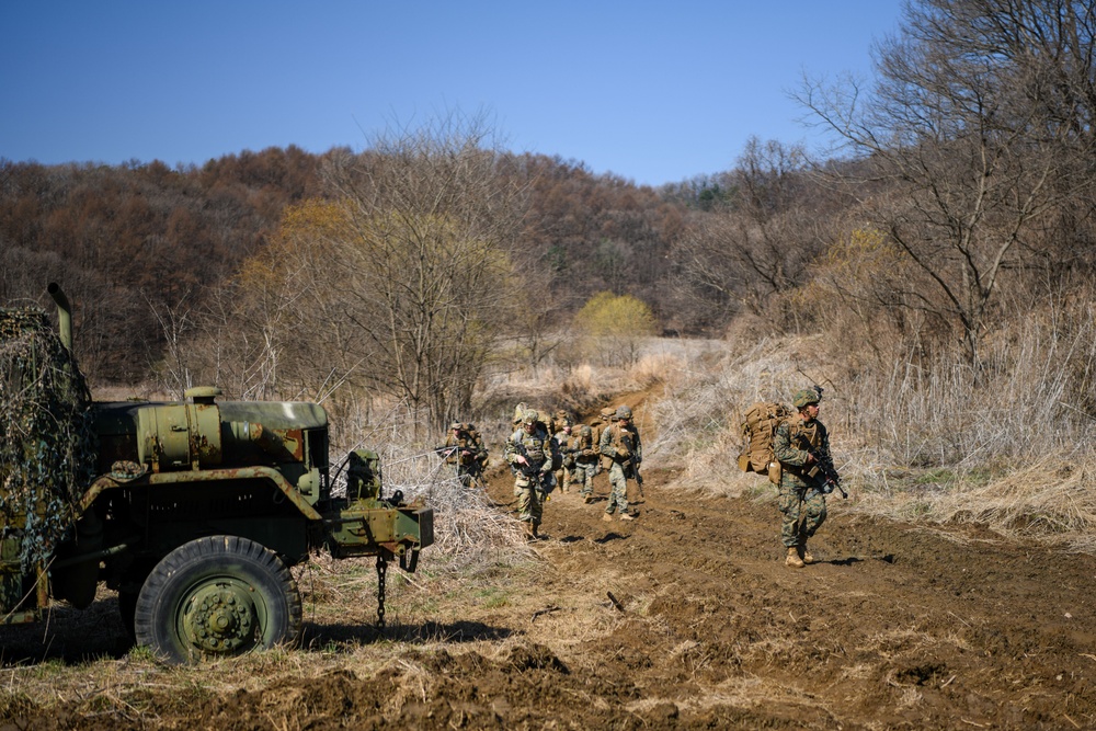 MWSS-171 Marines partner with 8th Security Forces Airmen for field training in South Korea