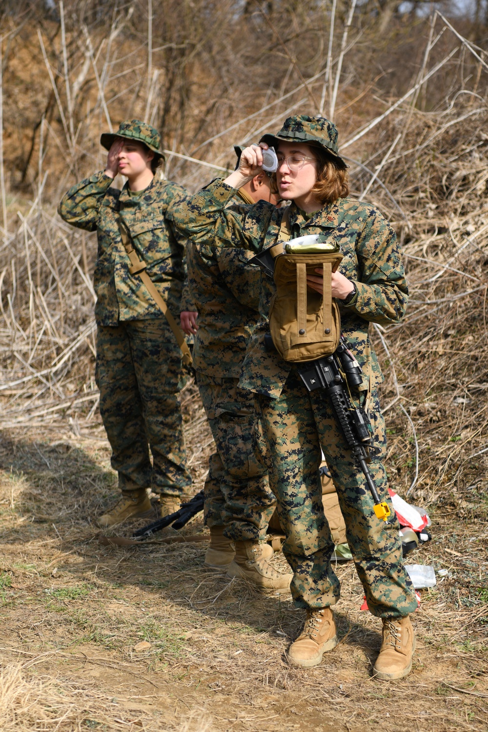 MWSS-171 Marines partner with 8th Security Forces Airmen for field training in South Korea