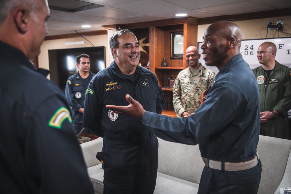 George Washington hosts Brazilian admiral