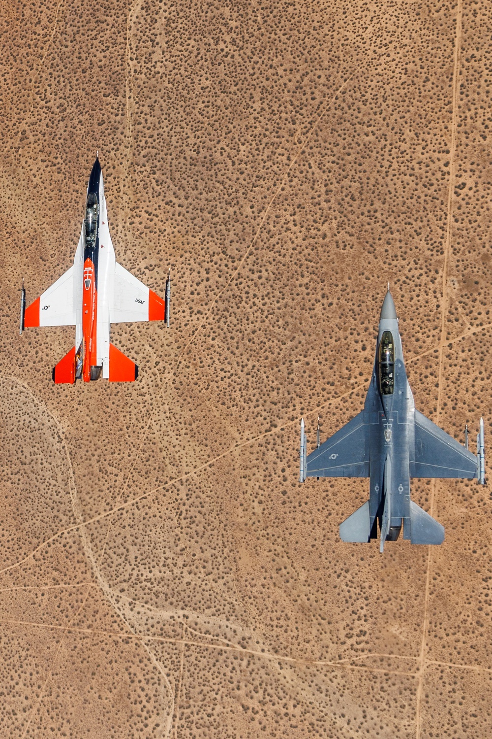 X-62A VISTA flies over Edwards AFB