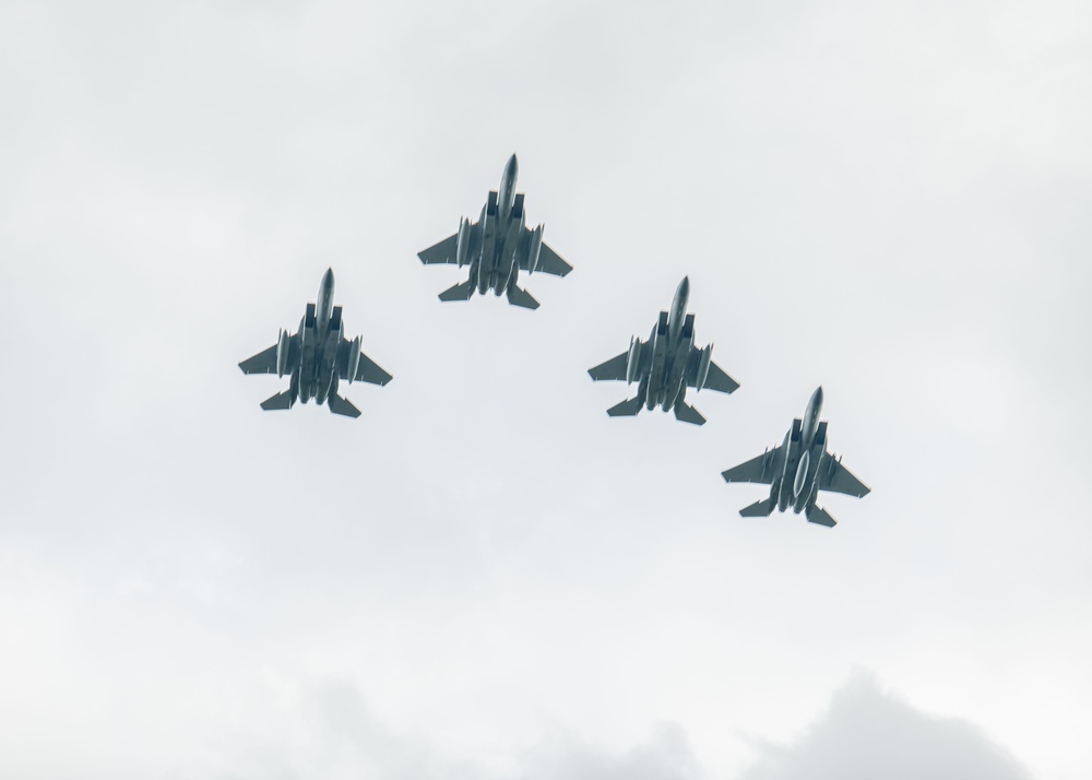 104th Fighter Wing holds F-100 rededication ceremony, honors fallen Barnestormers