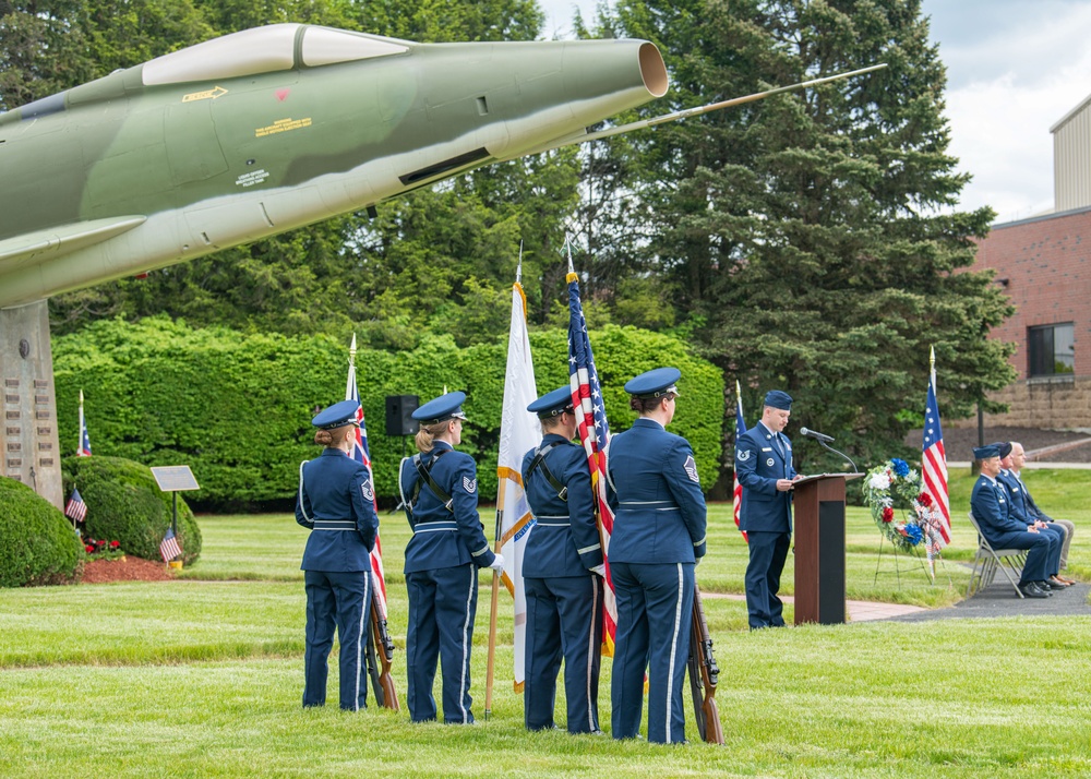 104th Fighter Wing holds F-100 rededication ceremony, honors fallen Barnestormers