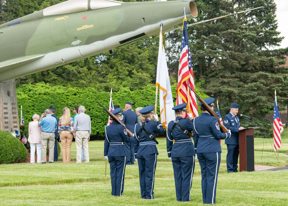 104th Fighter Wing holds F-100 rededication ceremony, honors fallen Barnestormers
