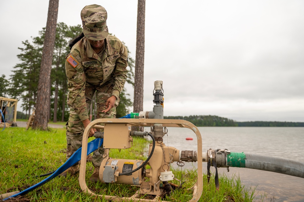 351st Aviation Support Battalion conducts water purification at Operation Palmetto Fury