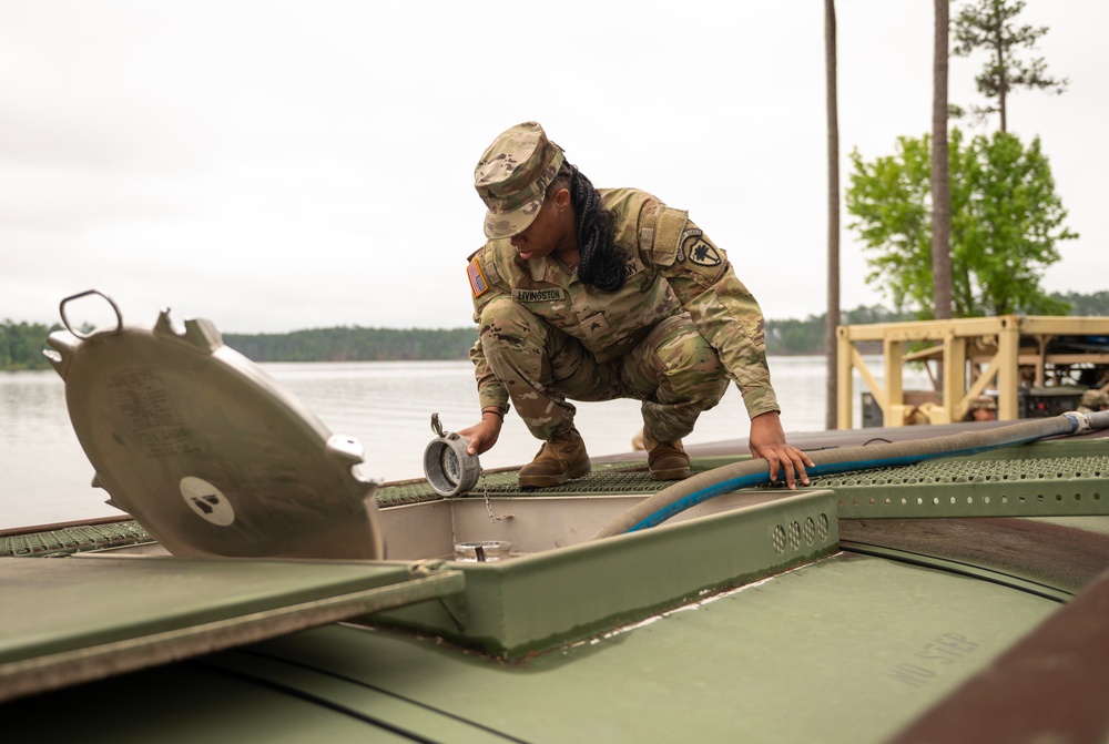 351st Aviation Support Battalion conducts water purification at Operation Palmetto Fury