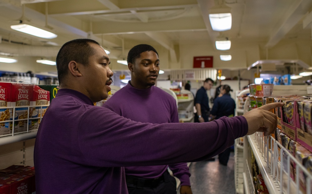 George Washington Sailors Visit Ship's Store