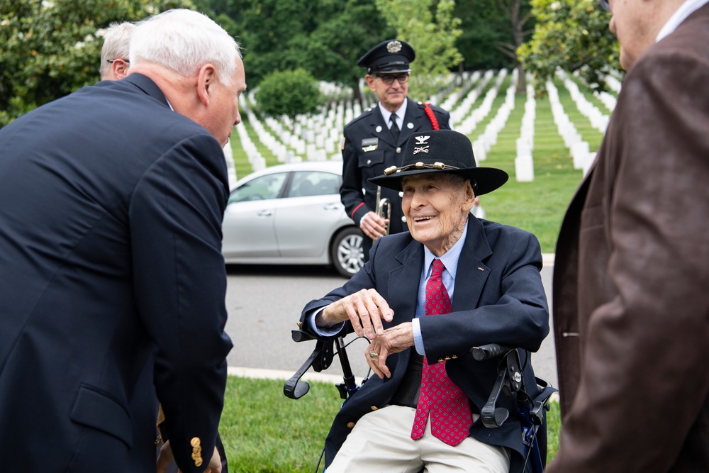 A Remembrance Service is Held for Silver Star Recipient U.S. Army Spc. 5 Calvin Bouknight in Section 38