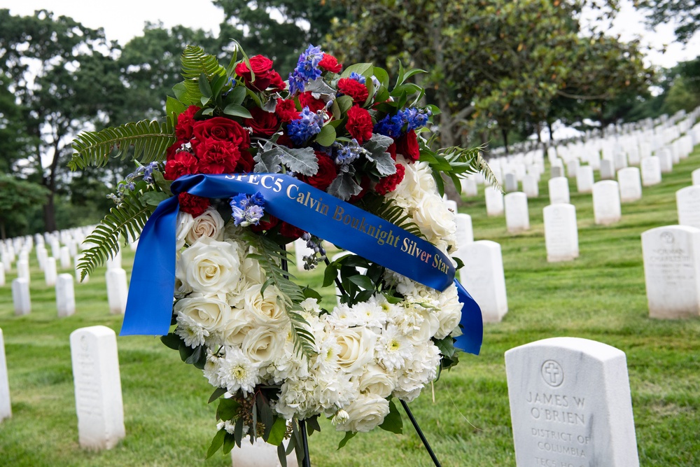A Remembrance Service is Held for Silver Star Recipient U.S. Army Spc. 5 Calvin Bouknight in Section 38