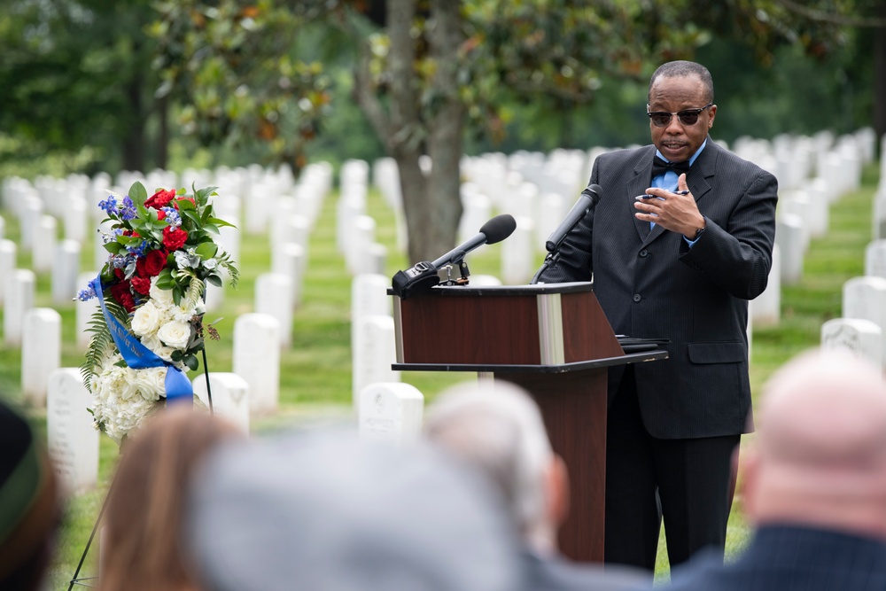 A Remembrance Service is Held for Silver Star Recipient U.S. Army Spc. 5 Calvin Bouknight in Section 38