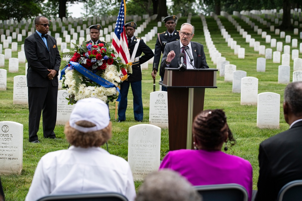 A Remembrance Service is Held for Silver Star Recipient U.S. Army Spc. 5 Calvin Bouknight in Section 38