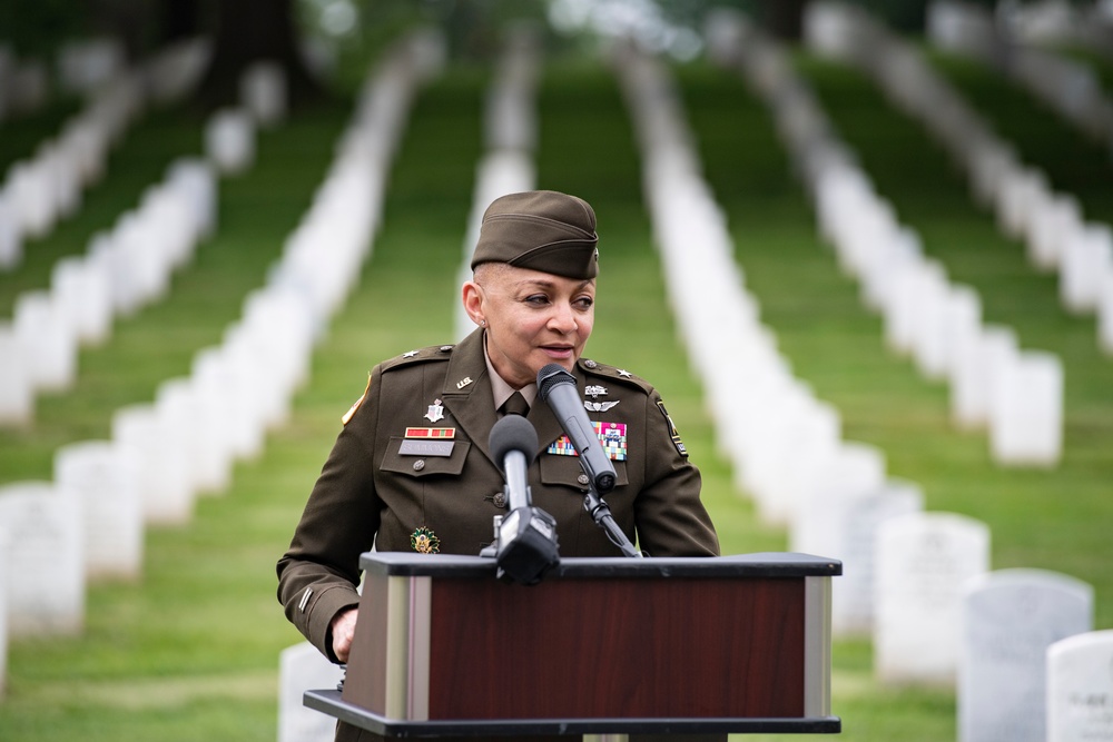 A Remembrance Service is Held for Silver Star Recipient U.S. Army Spc. 5 Calvin Bouknight in Section 38