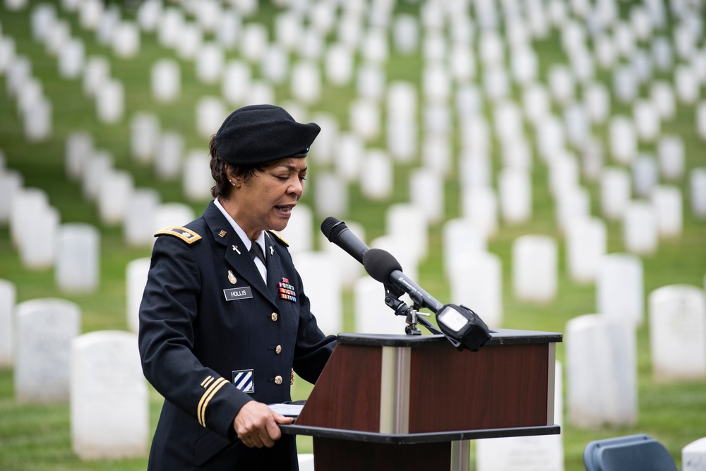 A Remembrance Service is Held for Silver Star Recipient U.S. Army Spc. 5 Calvin Bouknight in Section 38