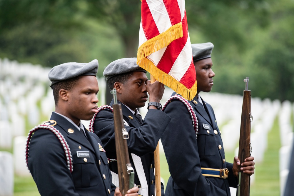 A Remembrance Service is Held for Silver Star Recipient U.S. Army Spc. 5 Calvin Bouknight in Section 38