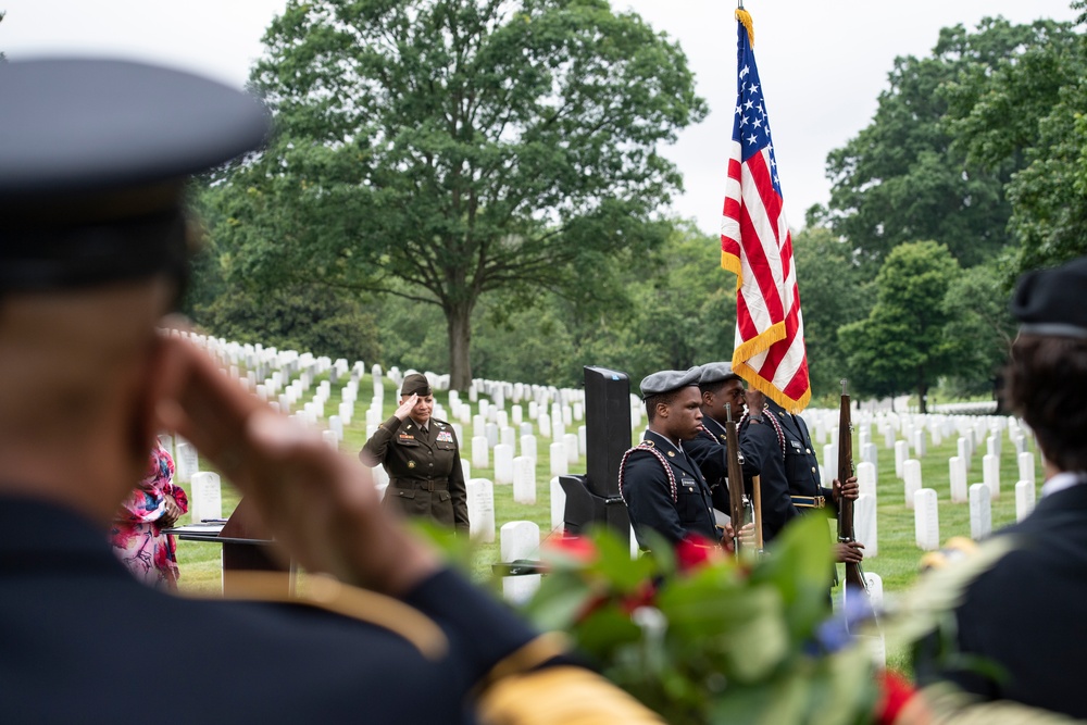A Remembrance Service is Held for Silver Star Recipient U.S. Army Spc. 5 Calvin Bouknight in Section 38