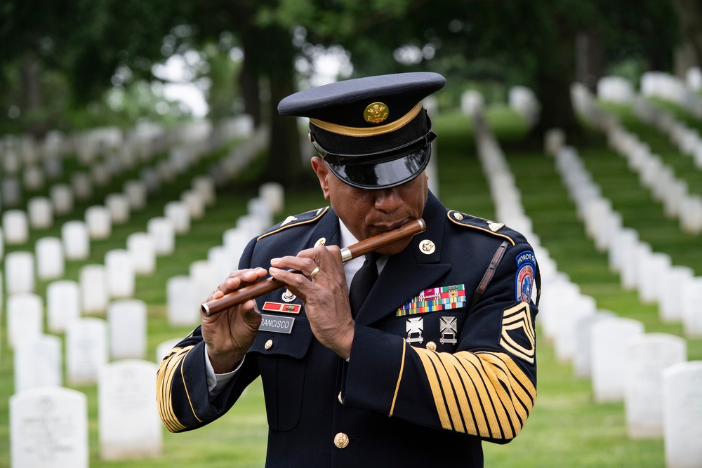 A Remembrance Service is Held for Silver Star Recipient U.S. Army Spc. 5 Calvin Bouknight in Section 38