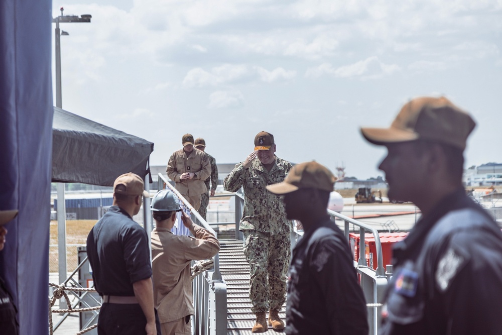 Rear Adm. Martin Muckian, Commander, Submarine Group TWO, Deputy Commander, U.S. Second Fleet, visits U.S. Fourth Fleet