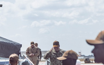 Rear Adm. Martin Muckian, Commander, Submarine Group TWO, Deputy Commander, U.S. Second Fleet, visits U.S. Fourth Fleet