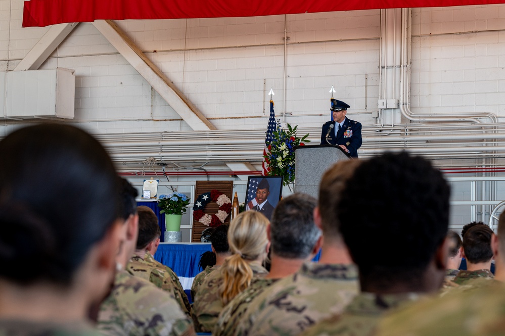 Senior Airman Roger Fortson's memorial service