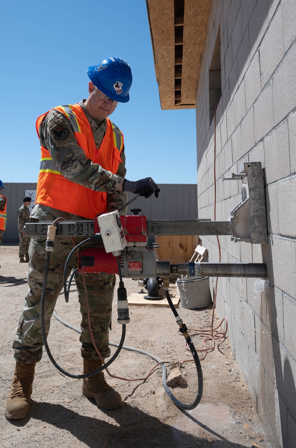 Leaders from the 412th Security Forces Squadron and 412th Civil Engineering Group visited the project site of a pivotal new development: the construction of ten new Military Working Dog kennels for the 412th Security Forces Squadron.