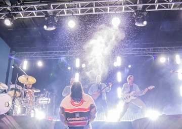 Russell Dickerson performs for service members at Naval Base Ventura County